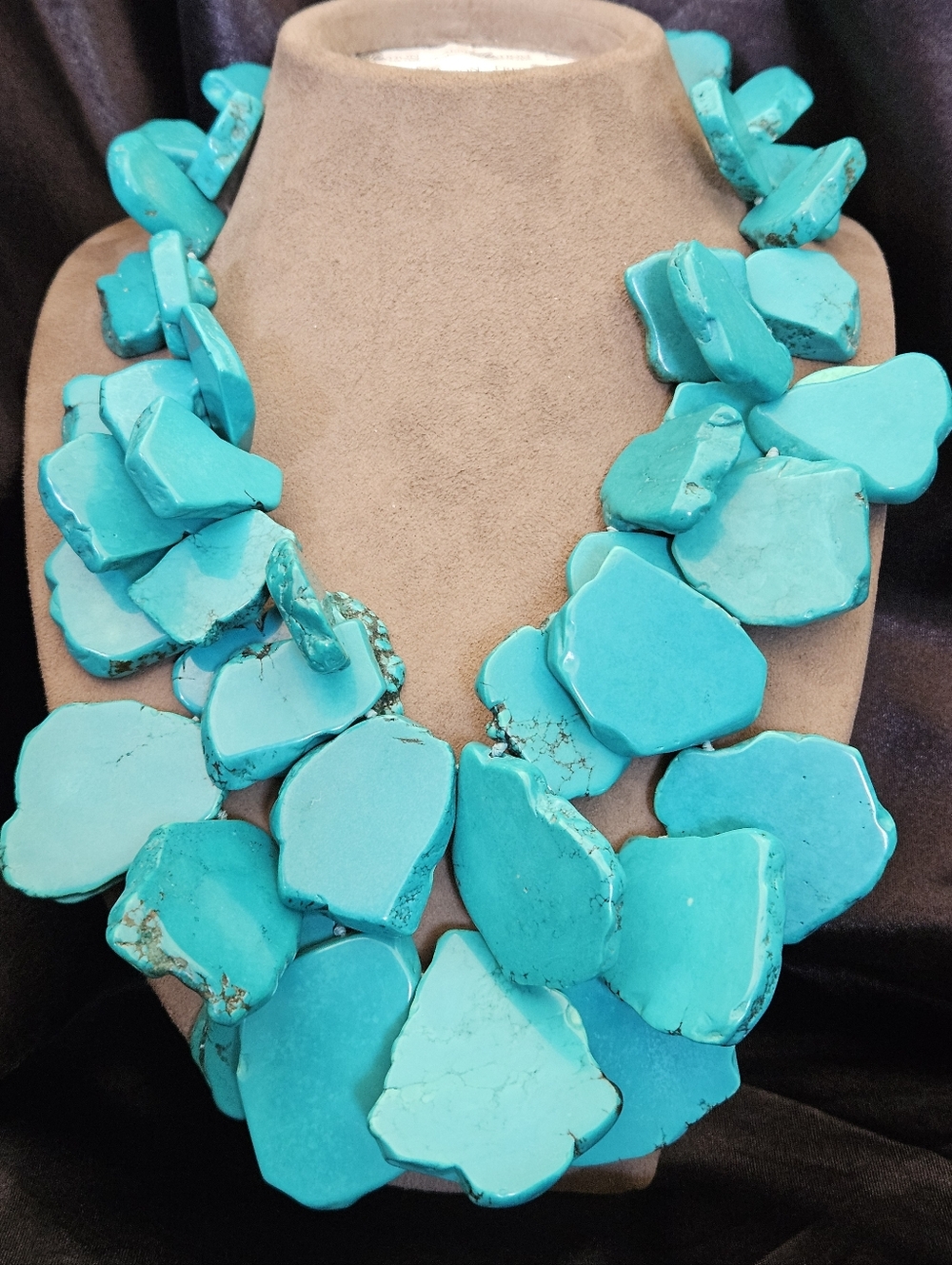 LUC Elegant Turquoise Statement Necklace - Women Jewelry